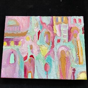 Island Spirits “Abstract " An Acrylic Original Painting  16”x12”Victoria Heisler